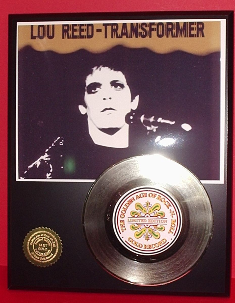 Lou Reed 24K Gold Record Display R R Music Gift Limited Edition Free
