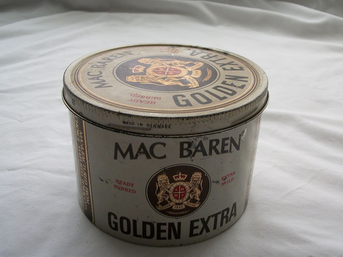 Vintage Mac Baren Tobacco Tin Distributed by Fireside Industries Inc