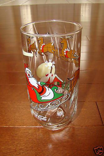 McCrory Santa Claus Coca Cola Coke Christmas Eve Glass