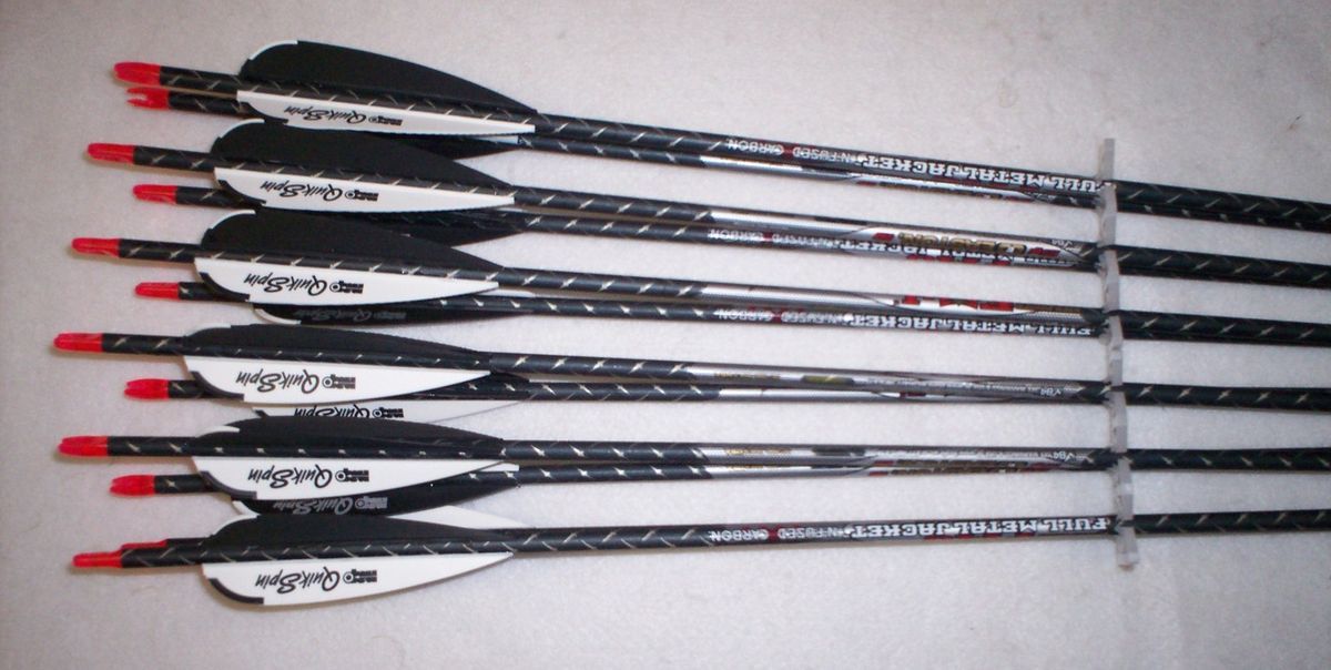 Easton ST Axis Full Metal Jacket Arrows 340 Carbon Alum w Quikspin
