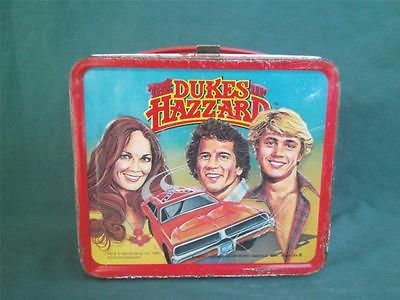 1980S DUKES OF HAZZARD VINTAGE LUNCH BOX WITH THERMOS BO & LUKE DUKE