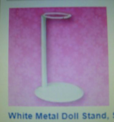 White Metal Doll Stand Sized for American Girl and other 18 inch Dolls