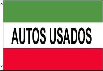 AUTOS USADOS Spanish Used Cars Auto Car Dealer Red 3x5 Business Banner