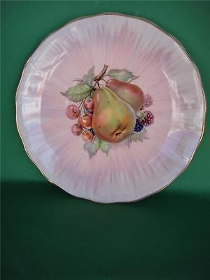 CLARICE CLIFF Fruit Design Cabinet/Wall Plate with Gold Rim C.1930S