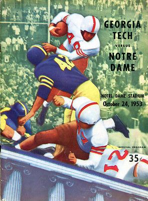 1953 Georgia Tech v Notre Dame Football Program Frank Leahy Bobby Dodd