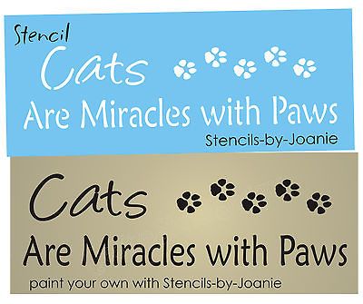 Miracles Paw Print Border Animal Tracks Kitty U Paint Pet Art Signs