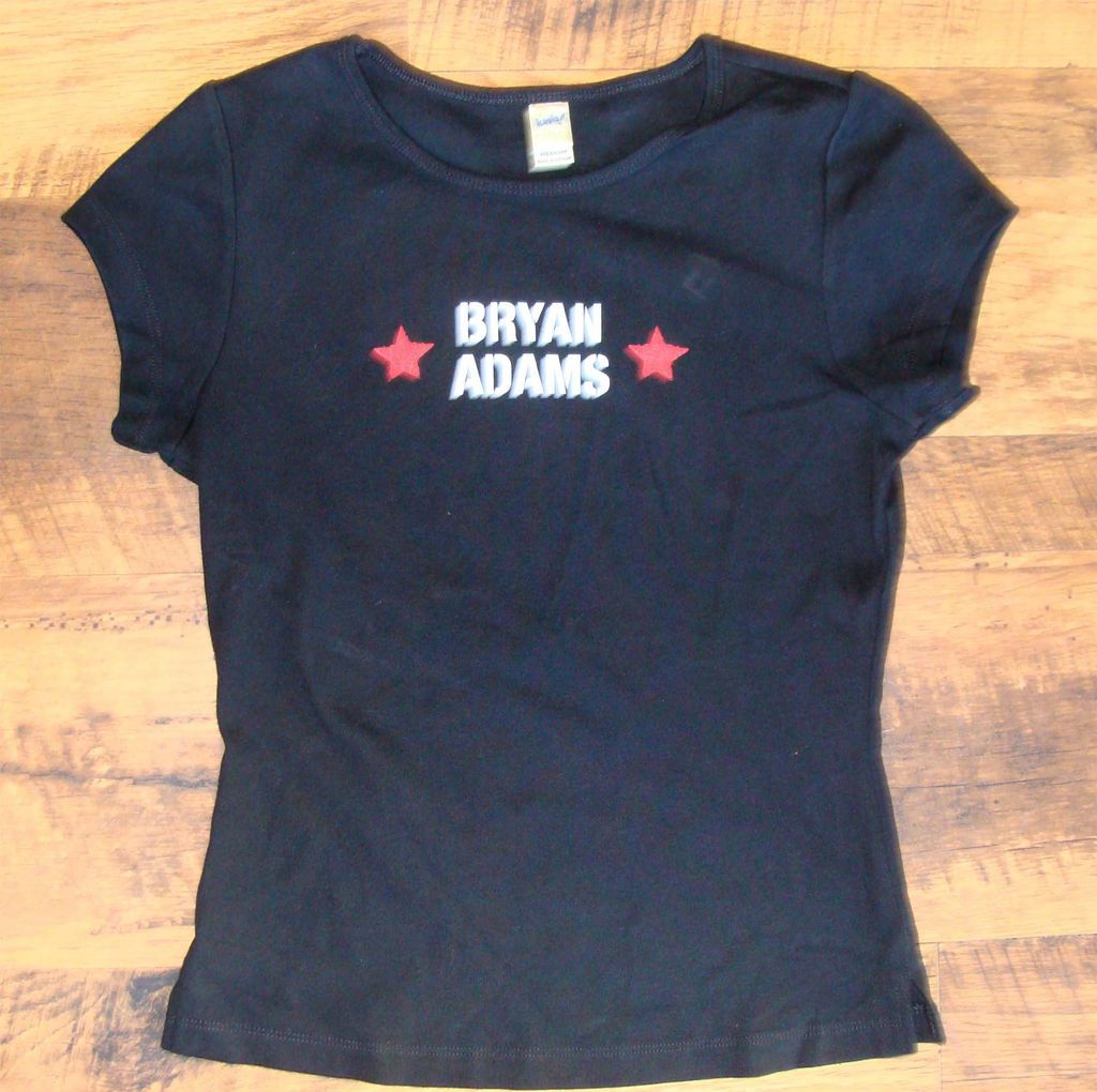 Bryan Adams Concert Tour Black Tee Shirt Jr Size Medium NEW 100%
