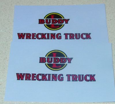 Buddy L Wrecking Truck Decal Set BL 064