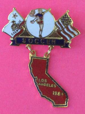 1984 Soccer / Football Olympic Games Pin Badge Los Angeles California