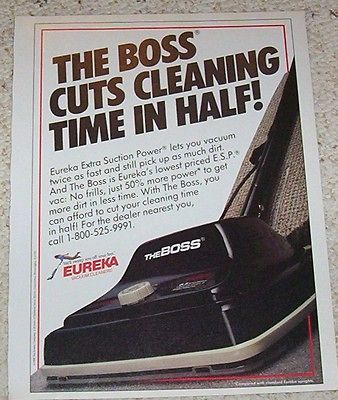 page   Eureka THE BOSS Vacuum Cleaners extra suction power AD
