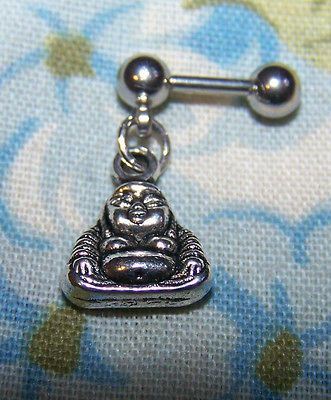 LITTLE BUDDHA Earring Barbell Dangle Helix Tragus Eyebrow Cartlidge