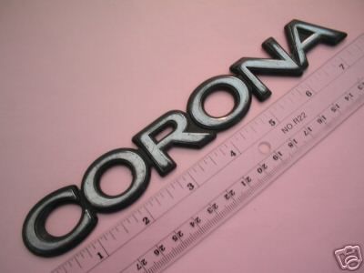 Old Toyota CORONA model badge, 7 5/8, FREE POST
