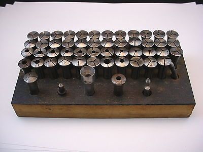 Vintage 55 piece 8mm watchmakers jewelers lathe collet set Moseley G