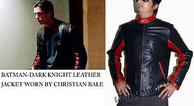 Dark Knight motorcycle leather jacket  Christian Bale