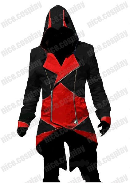 Assassins Creed conner kenway Casual Cosplay Costume Red/Black Luxury