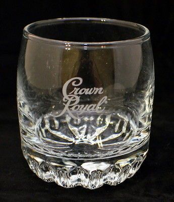 Crown Royal Whisky Rocks Tumbler Bar Glass