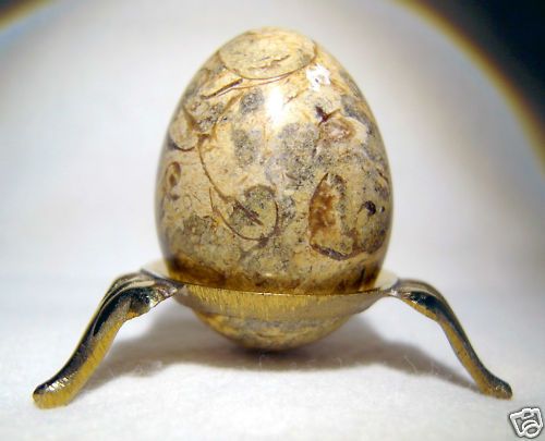 Onyx Crystal Egg (50mm) Decorative Polished Speckled Brown.