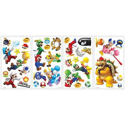 York Super Nintendo Mario Wii Peel & Stick Wall Decal 35 pieces 006739