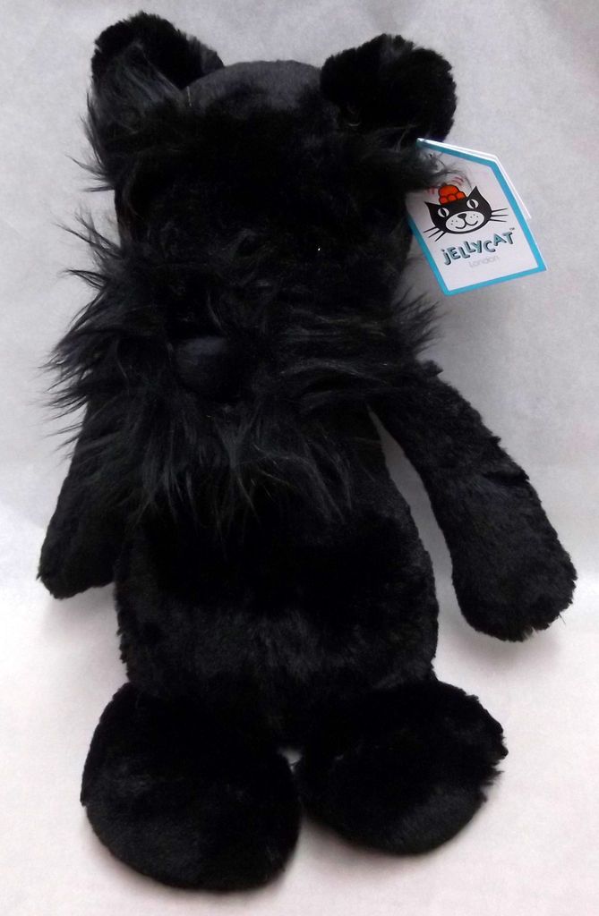 Jellycat 10 Plush Toy Black Dog Medium Bashful Scottie BAS3SO New