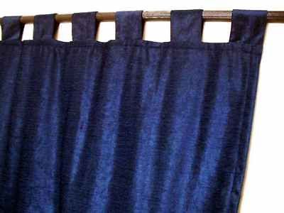 Navy Blue Velvet Curtains / Drapes / Panels with Tab To