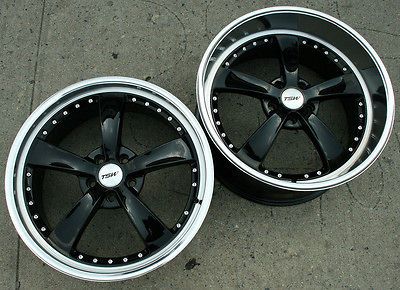 19 BLACK RIMS WHEELS FORD MUSTANG STAGGERED / 19 X 8.0/9.5 5H +40