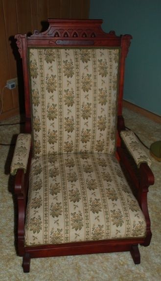 Platform Rocker in the American Eastlake Style 1870s Mahogany