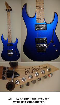 BC RICH USA Gunslinger Electric Guitar Cobalt Blue & Hardshell Case