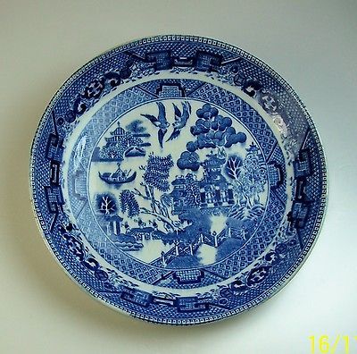Newly listed VINTAGE W. RIDGWAY ENGLISH BLUE WILLOW CHINOISERIE FLOW