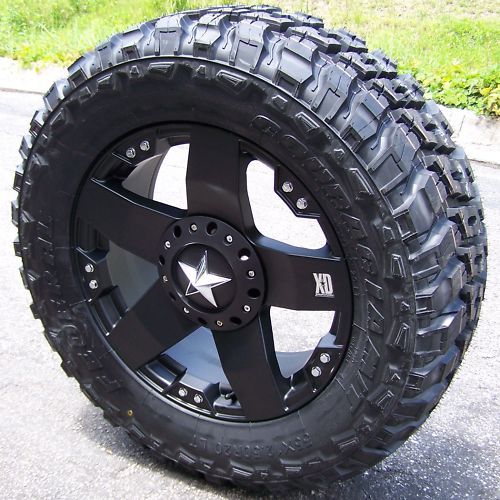 20 Black XD Rockstar Wheels 35 Federal MT Tires Ford F250 F350