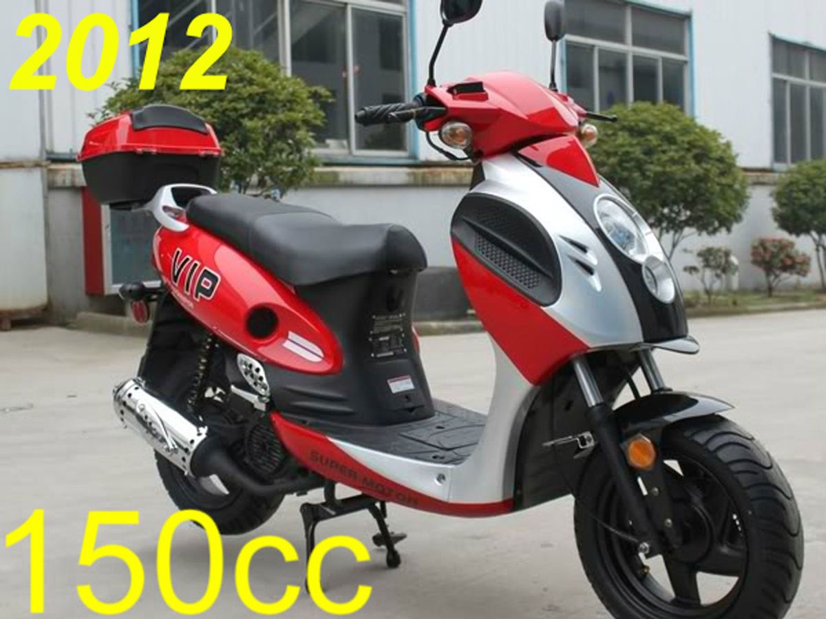 150cc Gas Scooter Moped 149cc 12 Rims ABS Disc Brake w Trunk