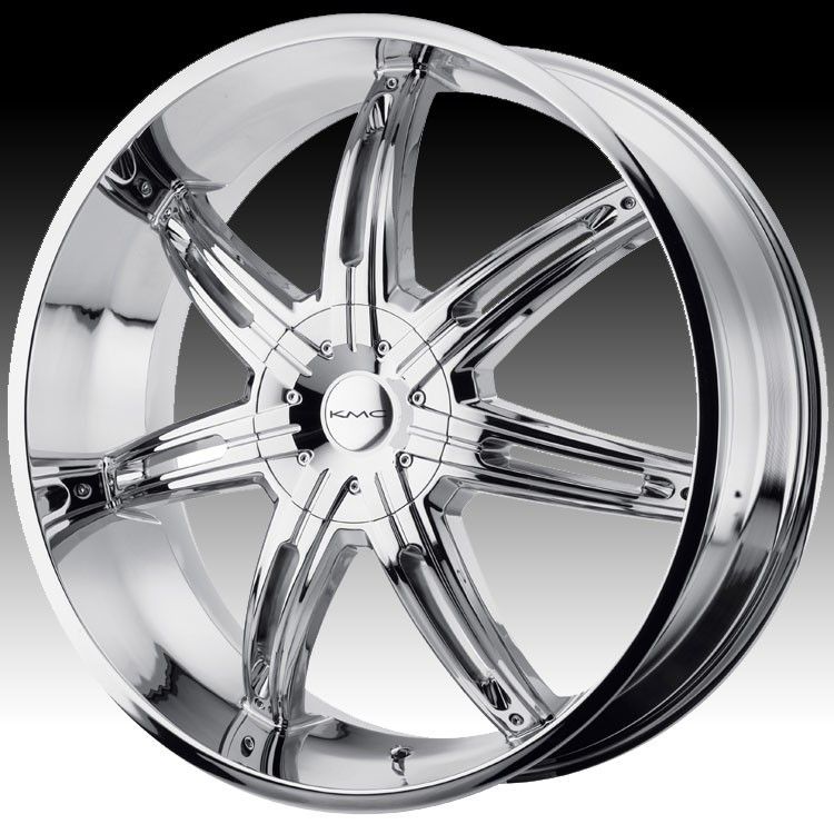 24 inch KMC Surge Chrome Wheels Rims 6x135 Ford F150 Expedition