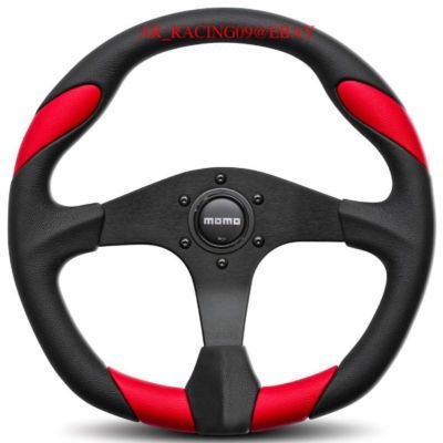 Momo Quark Steering Wheel Red Golf Jetta Lancer Eclipse