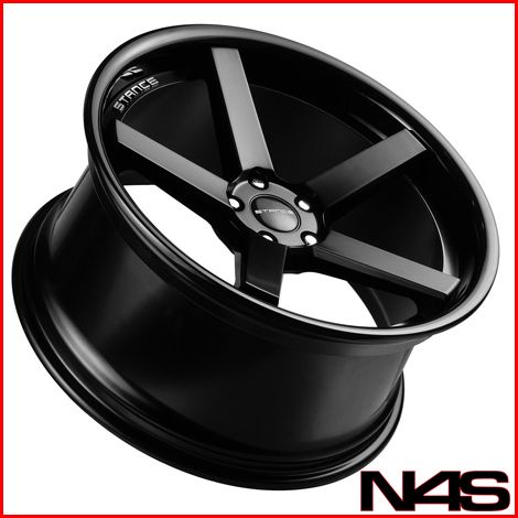 W204 C63 Stance SC 5IVE Black Concave Staggered Wheels Rims