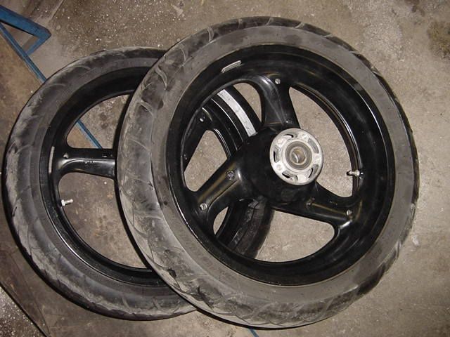 Buell Black Rims Wheels Mags w Tires 1996 2002 12 7